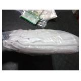 Chyhomenyc White Curtains 54 Inch Length 2 Panels, Faux Linen Textured Semi Sheer Light Filtering Soft Airy Rod Pocket Window Treatment Drapes for Living Room Bedroom, 30Wx54L Inch, Set of 2