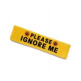 KISJO Please Ignore Me Dog Leash Sleeve, Funny Yellow Alert Hanging ID Patch Tag, Do Not Pet in Training Leash Wrap, Pet Birthday Gifts for Dog Owners