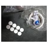 Ni-JASW Blue White Astronaut Statues Set of 4, Spaceman Sculpture Figurines Outer Space Theme Decor for Nursery Room Cake Topper