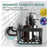 Veken Shower Caddy 6-Pack, Advanced Rustproof Design, No Drilling Adhesive Shelves, Rack with Soap Holder, Large Capacity Bathroom Organizers and Storage, Wall-Mounted Kitchen & Home Decor