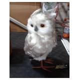 Decorae Fake Stuffed Owl Figure (Gray Spotted), for Craft, Halloween Prop or Christmas Tree Topper