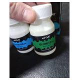 ARTME Glow in The Dark Paint Set of Green and Blue Colors (60ml/2oz each) Acrylic Paint Perfect for Art Painting, DIY Projects, Halloween Decorations
