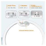 BLNAN Motion Sensor Ceiling Light Wired, 8.7 Inch 3000K 4000K 5000K Selectable LED Flush Mount Light Fixture, Motion Activated Light with Timer for Hallway Stair Walk-in Closet, Non-Dimmable 1 Pack