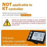 S866 Electric Bicycle LCD Display Meter, 24V 36V 48V Ebike LCD Display Control Panel Wireless Bicycle Speedometer Odometer for Electric Scooter Electric Bike Modification for 22.2mm Handlebars