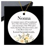 Beliran Nonna Ceramic Ornaments, Nonna Loved Beyond Words Decorative Hanging 0rnament, Grandma Gifts for Mother