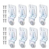 Sliding Clost Door Roller Kit - Easy Installation Hardware for Top Hung Bypass 3/4 to 1-3/8 Closet & Wardrobe Doors, Smooth and Quiet Wheels