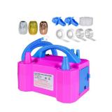 STMOUTUO Electric Balloon Pump, Portable Dual Nozzle 600W High-Power 110V Red- Fast Inflation, Time-Saving with Abundant Accessories - Balloons Air Pump for Birthday Wedding Holiday Setup