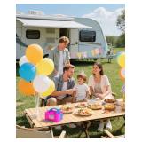 STMOUTUO Electric Balloon Pump, Portable Dual Nozzle 600W High-Power 110V Red- Fast Inflation, Time-Saving with Abundant Accessories - Balloons Air Pump for Birthday Wedding Holiday Setup