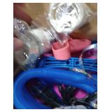 STMOUTUO Electric Balloon Pump, Portable Dual Nozzle 600W High-Power 110V Red- Fast Inflation, Time-Saving with Abundant Accessories - Balloons Air Pump for Birthday Wedding Holiday Setup