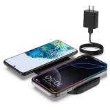 TAMOXI Wireless Charger, 10W Max Dual Charging Pad for iPhone 17/16/15/14/13/12/11/XR/X/8, Airpods 4/3/2/Pro, Samsung Galaxy S25/S24/S23/S22/S21, QC 24W Adapter, Charging Adapter