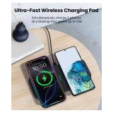 TAMOXI Wireless Charger, 10W Max Dual Charging Pad for iPhone 17/16/15/14/13/12/11/XR/X/8, Airpods 4/3/2/Pro, Samsung Galaxy S25/S24/S23/S22/S21, QC 24W Adapter, Charging Adapter