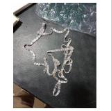 2 Yards Rhinestone Trim Silver Ribbon Silver Crystal Close Crystal Claw Chain Rhinestone Cup Diamond Chain Trimming Clear Trim for Craft Jewelry Wedding Bouquet DIY Decoration