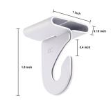 Gansita 7 Pair Drop Ceiling Hooks for Hanging,White Heavy Duty Ceiling Hooks,Metal T-Bar Hooks,Suspended Ceiling Tile Hook Ceiling Clips for Home Classroom Grid Office & Decorations