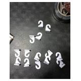 Gansita 7 Pair Drop Ceiling Hooks for Hanging,White Heavy Duty Ceiling Hooks,Metal T-Bar Hooks,Suspended Ceiling Tile Hook Ceiling Clips for Home Classroom Grid Office & Decorations