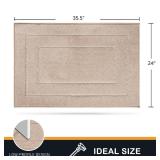 PURRUGS Dirt Trapping Door Mat 24 x 35.5, Non-Slip/Skid Machine Washable Entryway Rug, Dog Doormat, Super Absorbent Welcome Mat for Muddy Wet Shoes and Paws, Beige