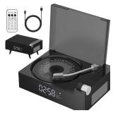 CD Player for Home, CD Player with Hi-Fi Speaker Bluetooth Transmitter and Reciever,Timer,LED Display,FM Radio Built-in Dual Speakers Support USB/AUX Headphone Jack (Black)