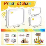 AOBOPLE Clear Hard Shell Zipper Case,3PCS M+L+XL(13.78x11.8+9.8x7.87+8.66x6.1) Large Toy Storage Bags,Plastic Transparent Hard Zipper Case Travel Waterproof Organizer Bags for Puzzles,Cosmetics