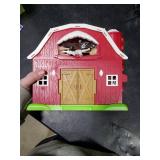 Red Barn Toys for Toddlers 1-3, Farm Animal Figures Playset with Tractor for 2 3 4 5 Year Old Kids, Musical Preschool Montessori STEM Learning Toys, Easter Christmas Birthday Gifts for Boys Girls