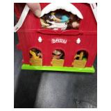 Red Barn Toys for Toddlers 1-3, Farm Animal Figures Playset with Tractor for 2 3 4 5 Year Old Kids, Musical Preschool Montessori STEM Learning Toys, Easter Christmas Birthday Gifts for Boys Girls