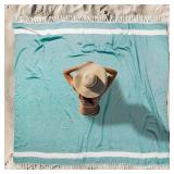 Oversized Turkish Beach Towel Blanket XXL Cotton Sandproof Towels Boho Woven Extra Large Big Sand Free Giant Throw Blankets Huge Quilt XL Picnic Camping Necessities Cloud For Adult Gifts Teal