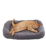 Enjoying Cat Mat Bed 10 x 15 Pet Bed with Pillow Around for Puppy Kitten Curled Sleeping Beds for Carrier/Crate Small Dog Cushion, Anti Skid Bottom, Small