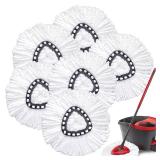 Mop Replacement Heads for O Cedar: Mop Replace Head Easy Wring Spin - Mop Heads Replacements Easy to Clean Install and Replaceable Mop Head Machine Washable (6pack)