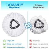 Mop Replacement Heads for O Cedar: Mop Replace Head Easy Wring Spin - Mop Heads Replacements Easy to Clean Install and Replaceable Mop Head Machine Washable (6pack)