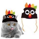 Thanksgiving Cats Costume Cat Turkey Drumstick Hat for Small Dog Kitten Thanksgiving Party Costume Cosplay Accessory Headwear