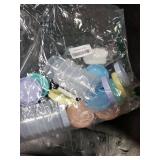 Yomarket 12pcs 4 oz Plastic Containers with Screw Lids, Reusable 1/2 Cup Small Food Storage Containers, Leakproof, Microwave Dishwasher Freezer Safe, with Pen and Brush