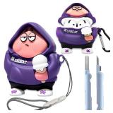 rvesce Compatible with AirPods 4th Generation Case (2024) Cute 3D Cartoon Silicone Cover with Keychain, Lanyard & Cleaning Kit | Funny Kawaii Anime Design for Girls, Boys, Women
