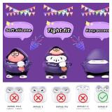 rvesce Compatible with AirPods 4th Generation Case (2024) Cute 3D Cartoon Silicone Cover with Keychain, Lanyard & Cleaning Kit | Funny Kawaii Anime Design for Girls, Boys, Women