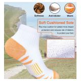 Heyoboy Womens Ankle Anti-blister Thick Cushioned Cotton Wicking Hiking Athletic Running Socks 5 Pairs