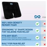 Everlasting Comfort Memory Foam Car Seat Cushion for Long Driving - Back Pain, Sciatica, Tailbone Pain Relief - Adult Booster Wedge Seat Cushions for Car, Truck Seats - Non-Slip, Washable Cover
