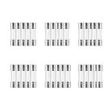 Riseuvo 30 Pcs 5A 125V Christmas Light Fuse - 0.14 x 0.39 inch / 3.6 x 10 mm Fast Blow Mini Glass Fuse Replacement for Outdoor String Lights & Holiday Decorations