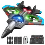 4DRC V32 Foam Remote Control Airplanes RC Planes for Kids Adults, RC Airplane Fighter Jet with Light, 360° Flip Fighter Jet Toys, Stunt Roll, Airplane Toy Gifts for Kids Boys