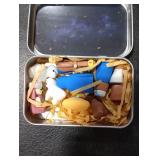 PMDYBY Mini Christmas Nativity Set in a Tin Box, Portable Mini Nativity Scene Set, Handcrafted Pocket Nativity Scene Gift Tin, Perfect for Christmas Decorations and as a Gift for Friends and Family