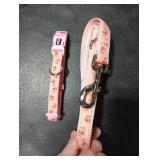 YUDOTE Martingale Dog Collar with Leash with Quick Snap Buckle in Floral Print Flower Nylon Collars for Female Male Medium to Large Dogs