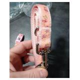 YUDOTE Martingale Dog Collar with Leash with Quick Snap Buckle in Floral Print Flower Nylon Collars for Female Male Medium to Large Dogs