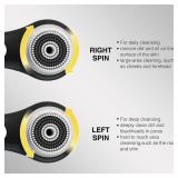 UMICKOO Face Scrubber Exfoliator, Rechargeable Facial Cleansing Brush with 2-Way Rotation & 3 Modes, 30-Day Runtime, 5 Brush Heads for SPA-Level Care, IPX7 Waterproof, Deep Cleaning for All Skin Types