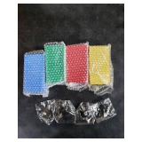 Honeydak 4 Pack Acrylic Cash Box Portable for Gambler Winners Bank Casino Cash Box with 2 Keys Gambler Gift for Christmas Pocket Sized Money Colored Safe Storage(Small,Bright Colors)