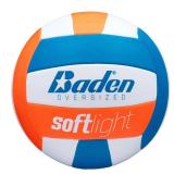 Baden | Softlight VXT2 | No Sting FlexFoam Cover | Youth Oversized Training Volleyball | K-5 Youth Players | 20% Larger + Lighter | Orange/Blue/White | Official Ball of BYOP