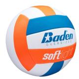 Baden | Softlight VXT2 | No Sting FlexFoam Cover | Youth Oversized Training Volleyball | K-5 Youth Players | 20% Larger + Lighter | Orange/Blue/White | Official Ball of BYOP