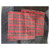 MIULEE Christmas Set of 2 Scottish Tartan Plaid Throw Pillow Covers Farmhouse Classic Decorative Outdoor Square Cushion Cases for Home Decor Sofa Couch 16x16 Inch, Red