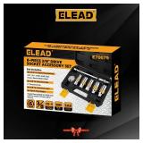 8-Piece 3/8 Drive Spark Plug Socket Set with Universal Joint, Spark Plug Gapper and 6 Extension Bar, SAE & Metric, 5/8, 3/4, 13/16, 14mm, 18mm, CR-V Sockets with Rubber Holding Rings