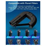 2 Pack Rim Connector for Fluval 107 207 304 305 306 307 404 405 406 407 FX6 FX5 FX4 FX2,Aquarium Hose Rim Clip, Ribbed Hosing Bracket