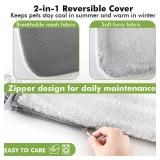 Zoratoo 2PC Cat Window Perch Cordless Foldable Cat Hammock Bed for Window with Metal Frame and Reversible Cover, Large Suction Cups Window Resting Seat for Indoor Cats (Cat Bed, M-2PC)