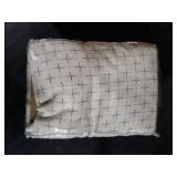 MIULEE Decorative Back Tab Linen Curtains with Geometric Pattern for Living Room Bedroom Farmhouse Rustic Thick Woven Textured Patterned Mudcloth Drapes 72 Inches Long 2 Panels Set, Pure White