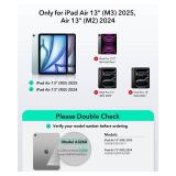 ESR for iPad Air 13 (M3/M2) 2025/2024 Case with Keyboard, Magnetic Detachable Keyboard, Portrait/Landscape Modes, Large Click-Anywhere Trackpad, Backlit Keys, Shift Series, Dark Gray