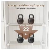 Hershii Closet Tension Shelf & Rod Expandable Metal Storage Rack Adjustable Organizer DIY Divider Separator for Cabinet Wardrobe Cupboard Kitchen Bathroom 15.74-23.62inches