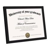 upsimples Certificate Frame with High Definition Glass, 8.5 by 11 Picture Diploma Document Frames for Wall and Tabletop, Black 4 Pack